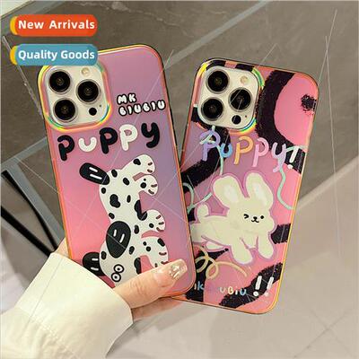 Cartoon Spotted White Dog iPhone 12/11 Hand Strap 14ProMax