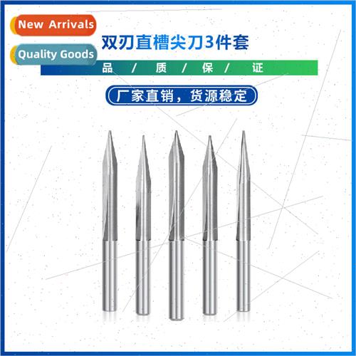 4mm Shank Carbide End Mills Wood Engraving Drill Bits 3pcs 2