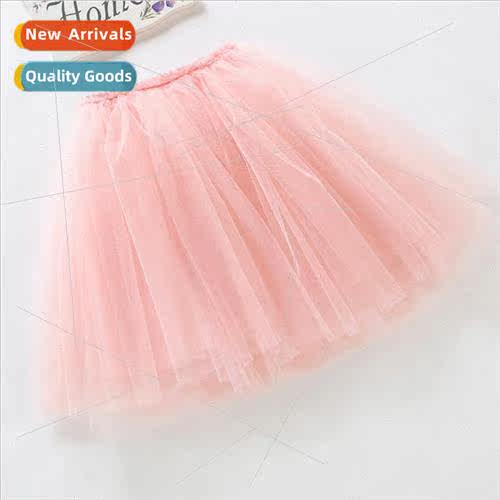 202 spring and summer new girls mesh skirt fluffy skirt chil