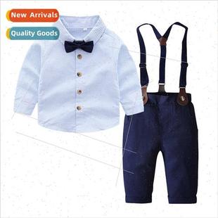 baby boy birthday dress childrens the striped Korean bow