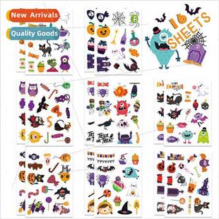 Halloween Theme Handbook Waterproof Stickers Halloween Carto