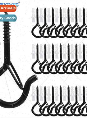 Bonsai Hooks Black ckel Q-Shape Hooks with Spring Clip Hooks