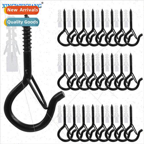 Bonsai Hooks Black ckel Q-Shape Hooks with Spring Clip Hooks