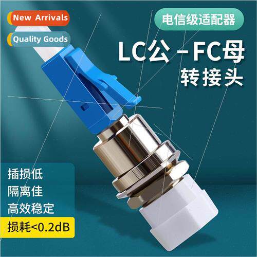 Fiber optic adapter LC male-FC female converter head flange