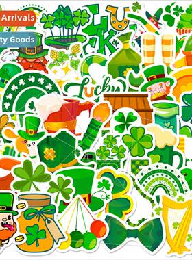 50 Green St. Patrick Cute Cartoon Stickers ggage Laptop Dood