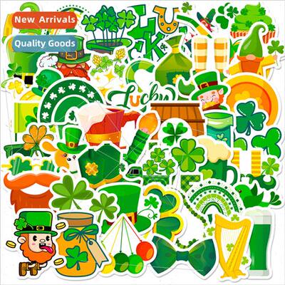 50 Green St. Patrick Cute Cartoon Stickers ggage Laptop Dood
