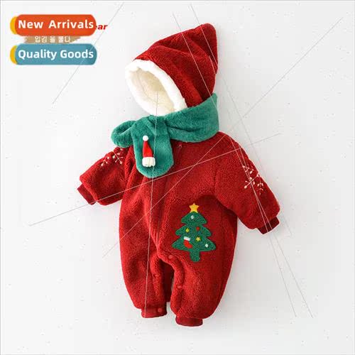 2022 winter new Christmas e baby toddler crawling clothes sn