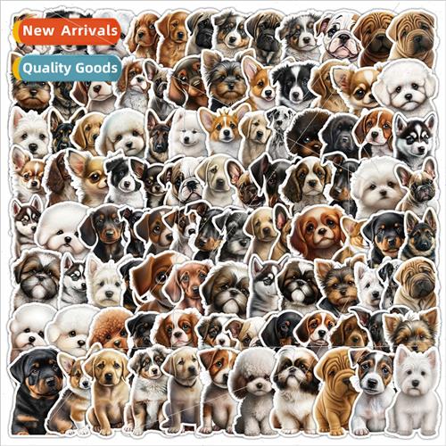 100 cute little puppy graffiti stickers cell phone water cup