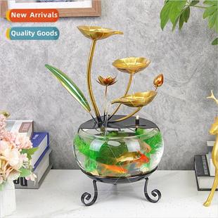 running water inviting Creative ornaments tank wealth fish