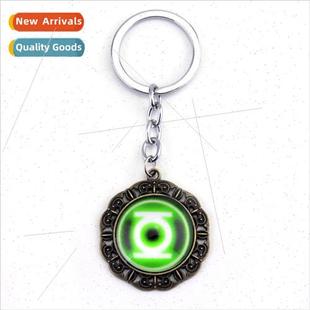 Lantern logo time Movie keychain Green gem pendant jewelry