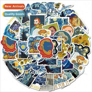 40 Van Gogh works sunflower oil painting graffiti stickers l