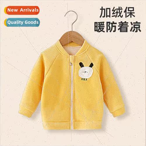 Baby warm tops fall and winter baby padded cardigan fall jac