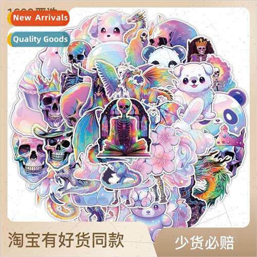 50 cute cartoon holographic stickers cell phone water cup co