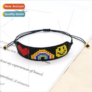 rice beads smiley Personalized beaded woven face bracel hand