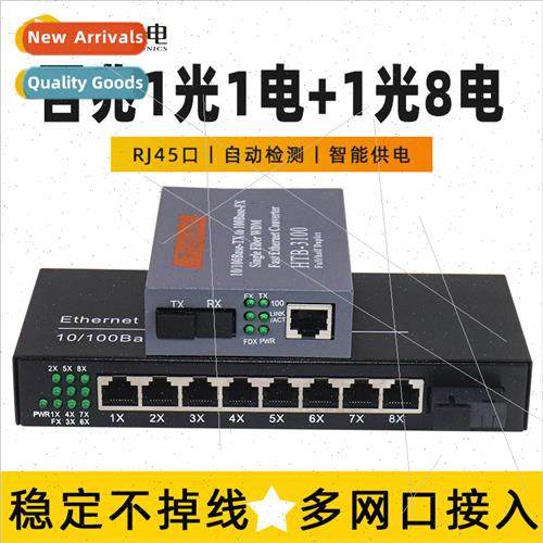 100Gb single-mode fiber optic transceiver 1 optical 8 electr
