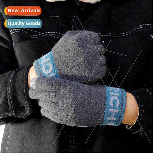 Gloves mens winter touch screen padded warm thickened riding