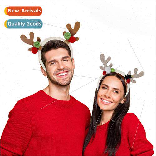 2023 Christmas new headband elk antler hair band decoration