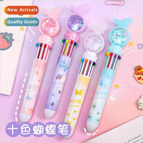 10 colors butterfly ballpoint pen student sequins ten colors