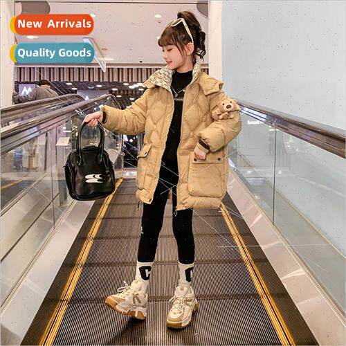 Girls cotton jacket 2023 new 适用eign- childrens winter down
