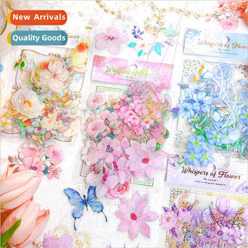 PVC large sticker pack Flower language series Retro floral b