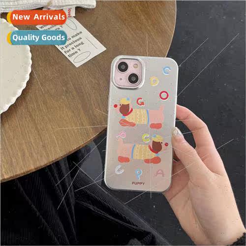 Ins niche letters cartoon dachshund 适用 iPhone12/11 Apple 1