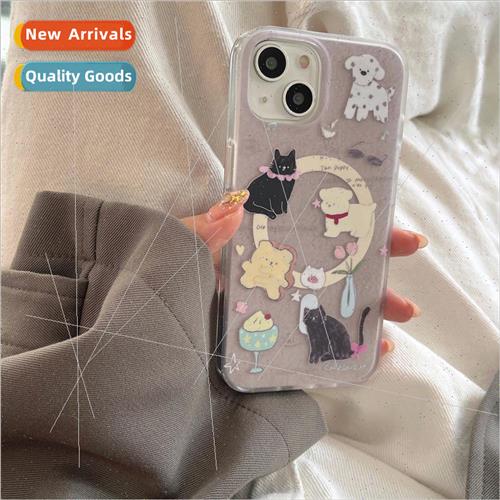 Cartoon cute cat puppy magnetic suction 适用 iPhone 13/14 Ap