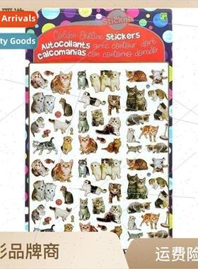 Stamping Laser Cat Dinosaur Stickers Kids Stickers Small Dot
