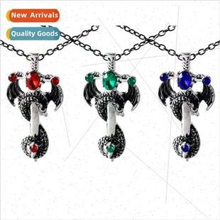 sword necklace men Creative fashion pterodactyl rock retro