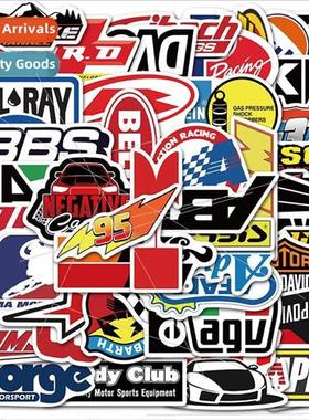 50 pcs of racing car graffiti stickers waterproof -repeat mo