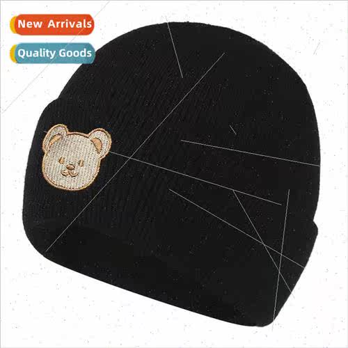 ins fall and winter baby cartoon embroidery wool cap fashion