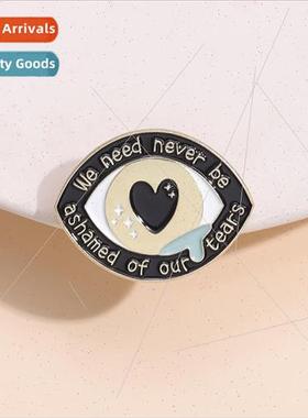 Eyes we need never be ashamed of our tears Alphabet Brooch B