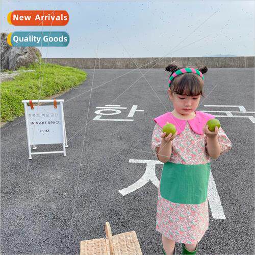 Korean childrens clothing girls dress 2021 summer new childr