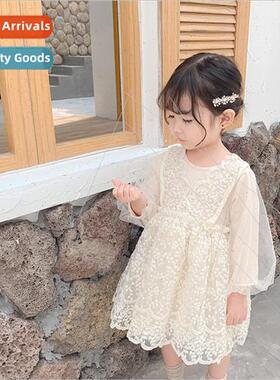 Spring and Autumn childrens dresses Korean  of the baby dres