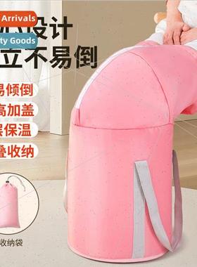 Thickened foot soaking bucket can be folded over the calf ho