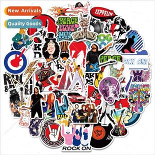 Record Guitar Stickers Beatles Series Band Graf Rock