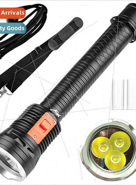 New 3pcs XHP70 strong light diving flashlight LED outdoor di