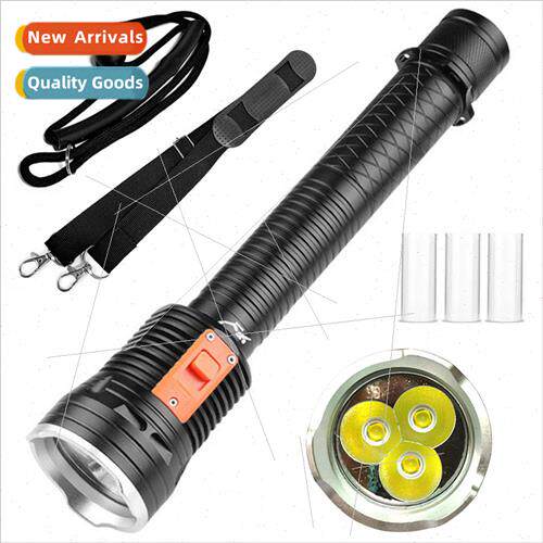 New 3pcs XHP70 strong light diving flashlight LED outdoor di