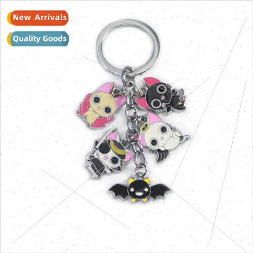 Hot Japanese cartoon bloodsucking cat keychain cell phone ro