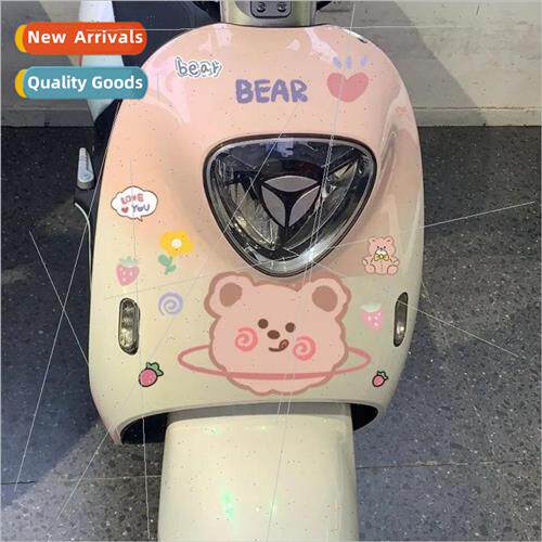 Cartoon cute bubble bear electric car stickers Yadi m6q6 bod
