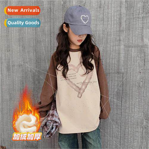 Girls sweater padded thickened fall and winter 2023 new bott