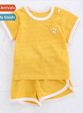 Baby suit summer cotton two-piece thin section air-condition