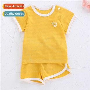 cotton two air suit condition section summer thin Baby piece