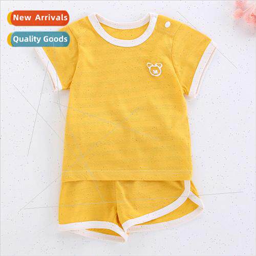 Baby suit summer cotton two-piece thin section air-condition