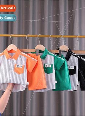 2023 summer childrens shirt suit boys 0-5 years old baby sho