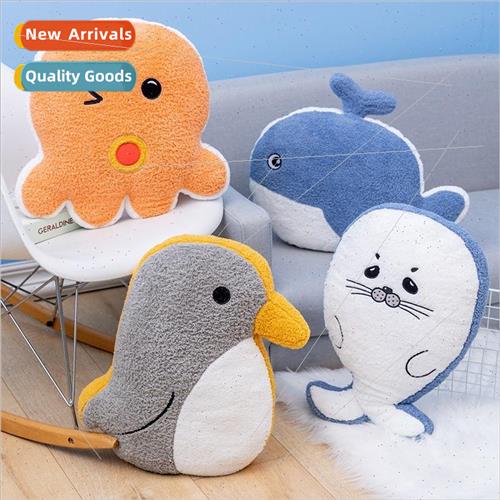 Cartoon penguin pillow creative sea creatures octopus doll c