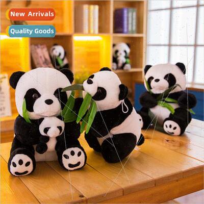 New cute giant panda plush toys mother and son cuddle bear d