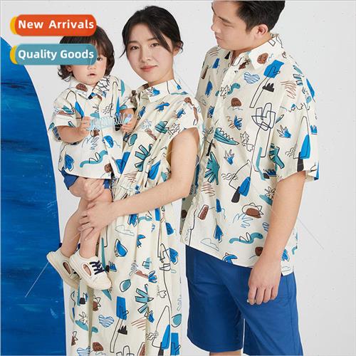 2023 Amira summer new parent-child suit boys lapel sports ca