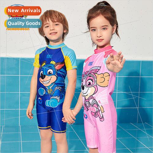 Childrens swimsuit one-piece swimsuit boys and girls short-s
