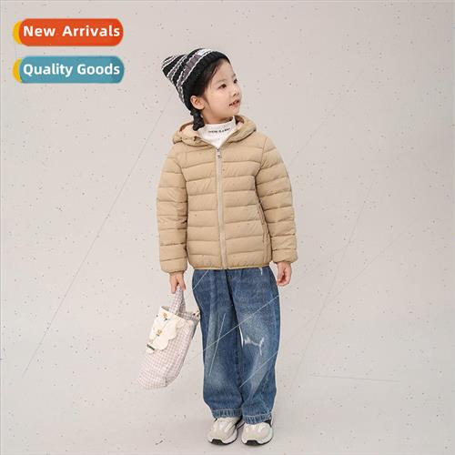 2023 new childrens down cotton jacket light section of middl