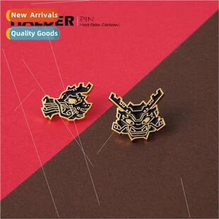 Totem Front Brooch Jewelry Bad Metal Dragon Merged Design